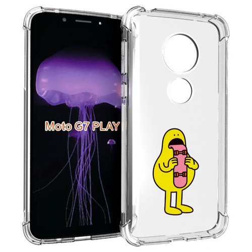 Чехол MyPads язычок скейтер для Motorola Moto G7 Play задняя-панель-накладка-бампер