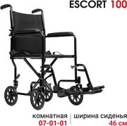 Кресло-коляска каталка механическая со складывающейся спинкой Ortonica Base 105/Escort 100 ширина сиденья 46 см