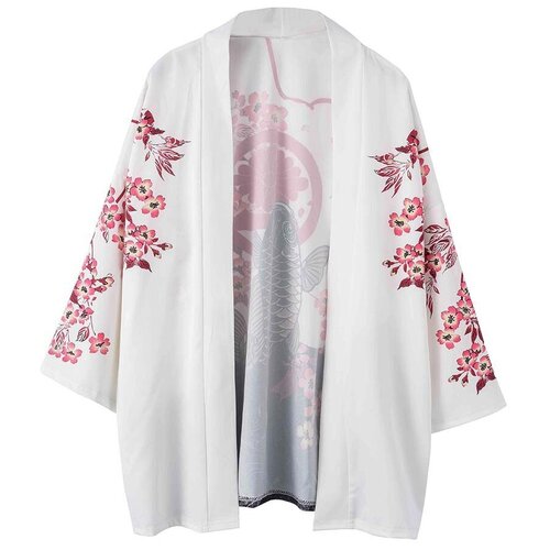 фото Карнавальные костюмы кардиган шелковый оверсайз кимоно накидка хаори аниме японский стиль размер l (165-170) vlasov