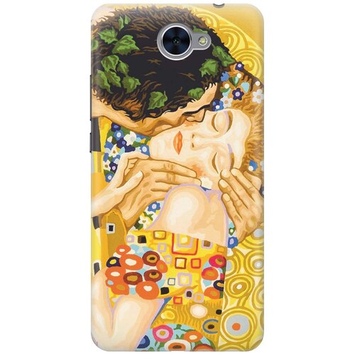 фото Cиликоновый чехол на huawei y7 2017 / хуавей у7 2017 с принтом "поцелуй" gosso