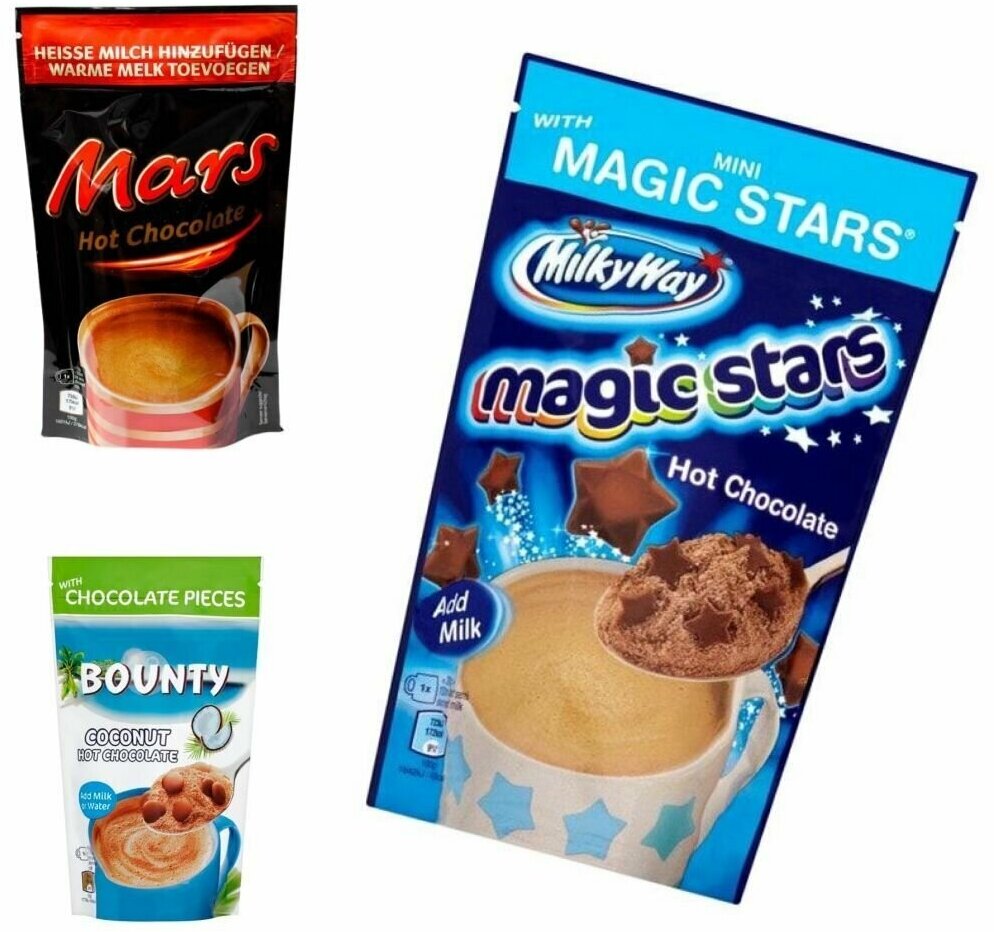 Горячий шоколад Milky Way, Mars, Bounty Hot Chocolate / Милки вэй, Марс, Баунти горячий шоколад 140гр (Германия)