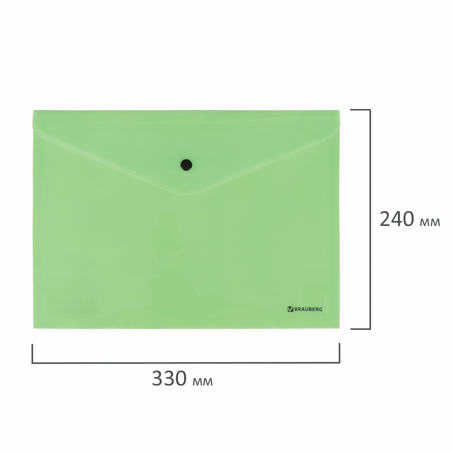 Папка-конверт Brauberg Pastel с кнопкой А4 - фото №10