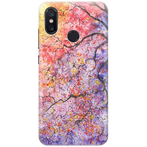 фото Re:pa накладка transparent для xiaomi mi 8 с принтом "лето в ветках"