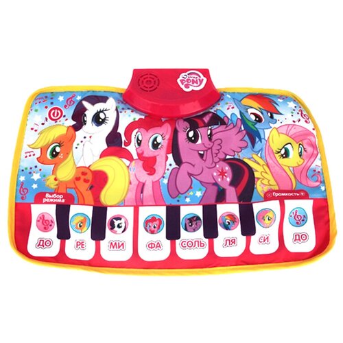 Коврик Умка My Little Pony (HX05013-A-R1), красный, 39х25 см музыкальный коврик умка малышарики hx05013 a r8 разноцветный 40х25 см