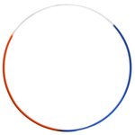 Обруч гимнастический «радуга», стальной, d=90 см, 900 г, цвета микс - изображение
