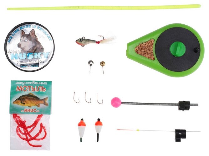 Набор рыболова "Ice Master" №2 макси, комплект снастей, зимняя удочка, зимняя рыбалка