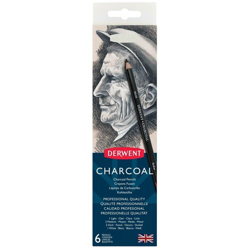 Derwent Набор угольных карандашей Charcoal с точилкой (0700838)