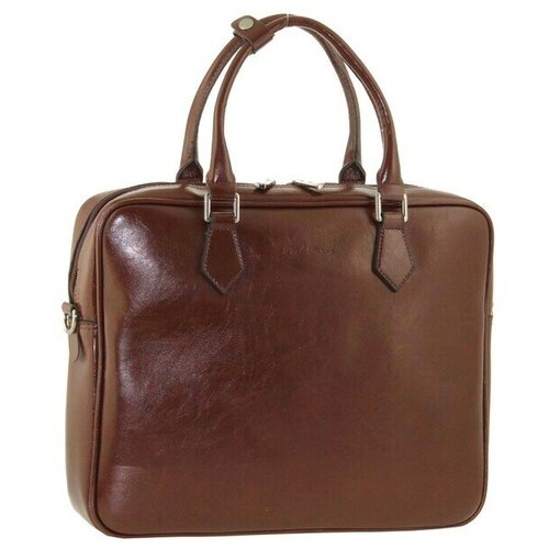 Сумка  шоппер Paul Danny классическая, натуральная кожа, коричневый