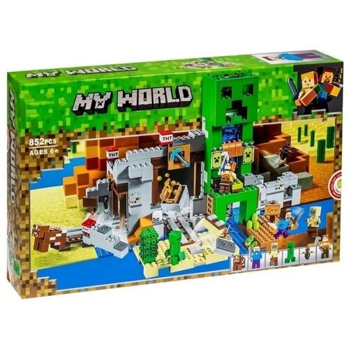 Конструктор / My World / Minecraft / Майнкрафт / Шахта Крипера / 852 детали / 11363 конструктор my world майнкрафт minecraft водная шахта крипера 451 деталь