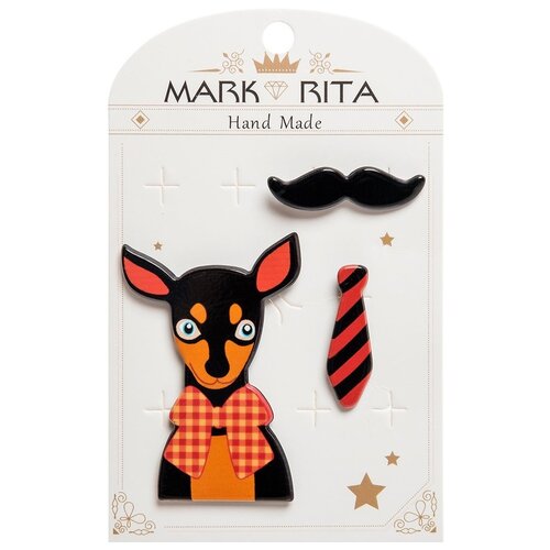 фото Набор брошей с цанговым зажимом бабочка мой друг чихуа mark rita mr- 77 113-352234