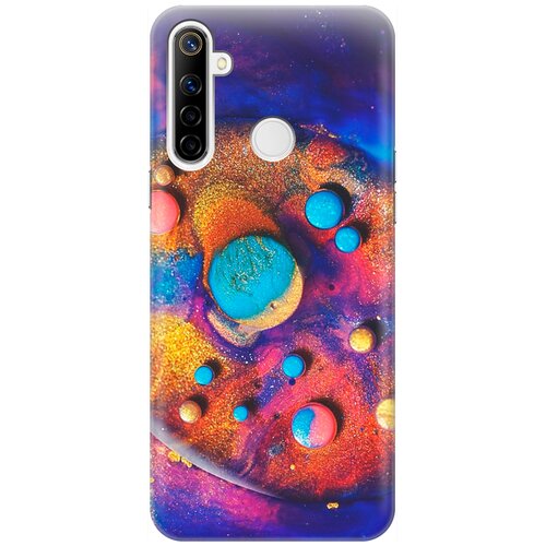 фото Re:pa накладка transparent для realme 5 / 6i / c3 с принтом "красочные капли"