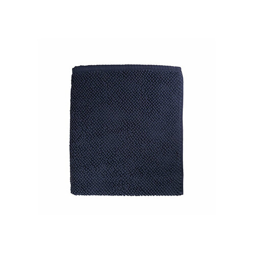 Коврик для ванной ворсовый из чесаного хлопка темно-синего цвета из коллекции Essential, 50х80 см Tkano