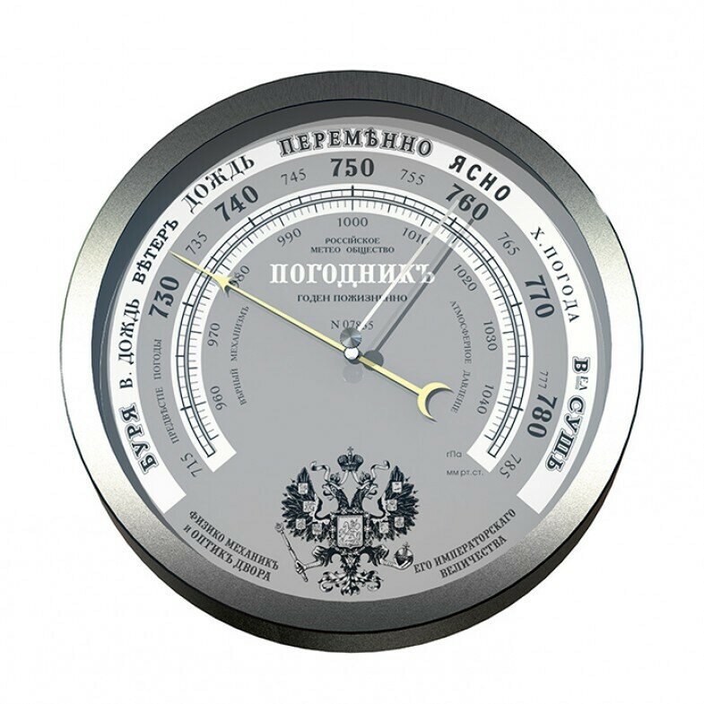 Барометр RST07835 meteo ctrl 35 stainless steel, диам. 208 х 41 mm