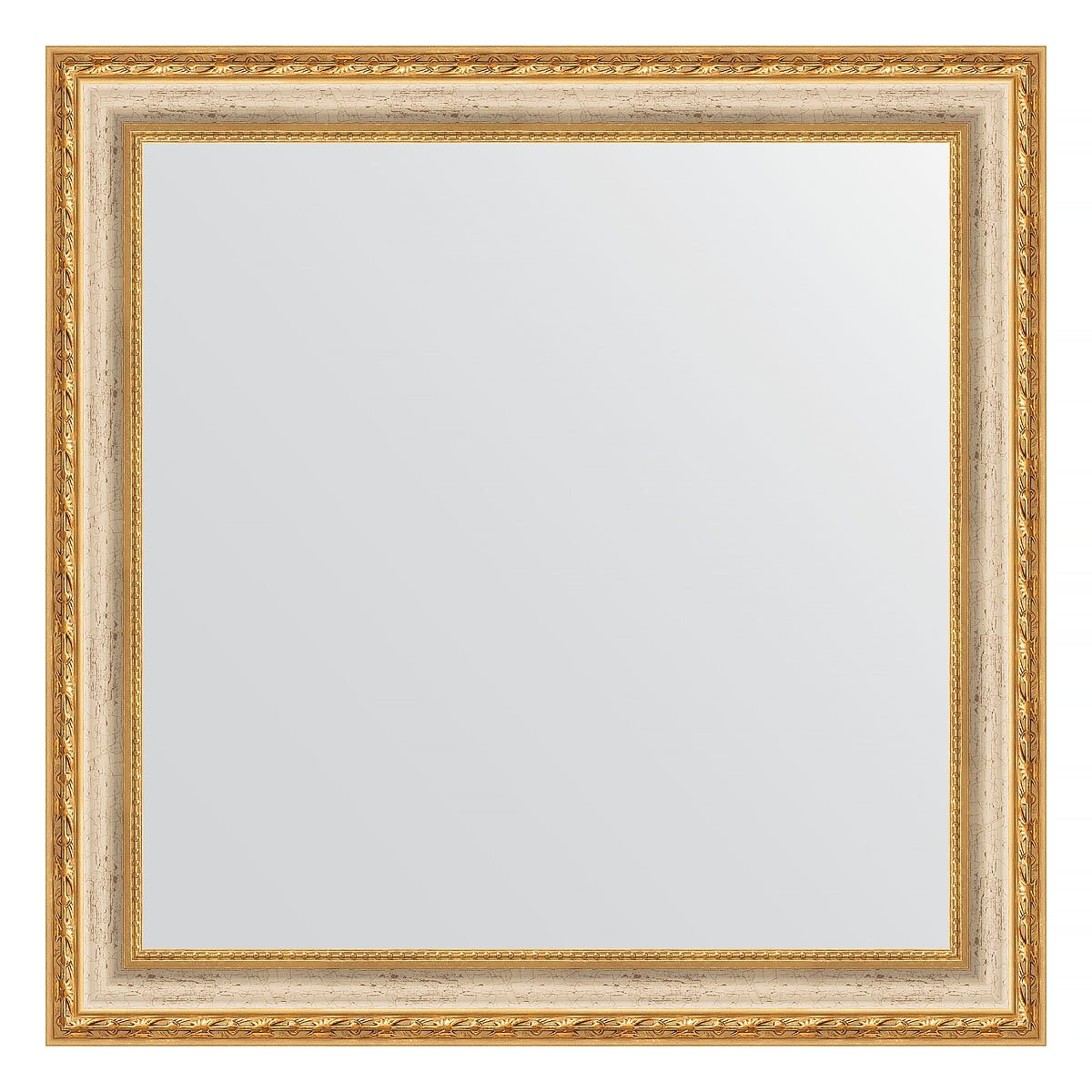 Зеркало настенное EVOFORM в багетной раме версаль кракелюр 65х65 см для гостиной прихожей кабинета спальни и ванной комнаты BY 3141