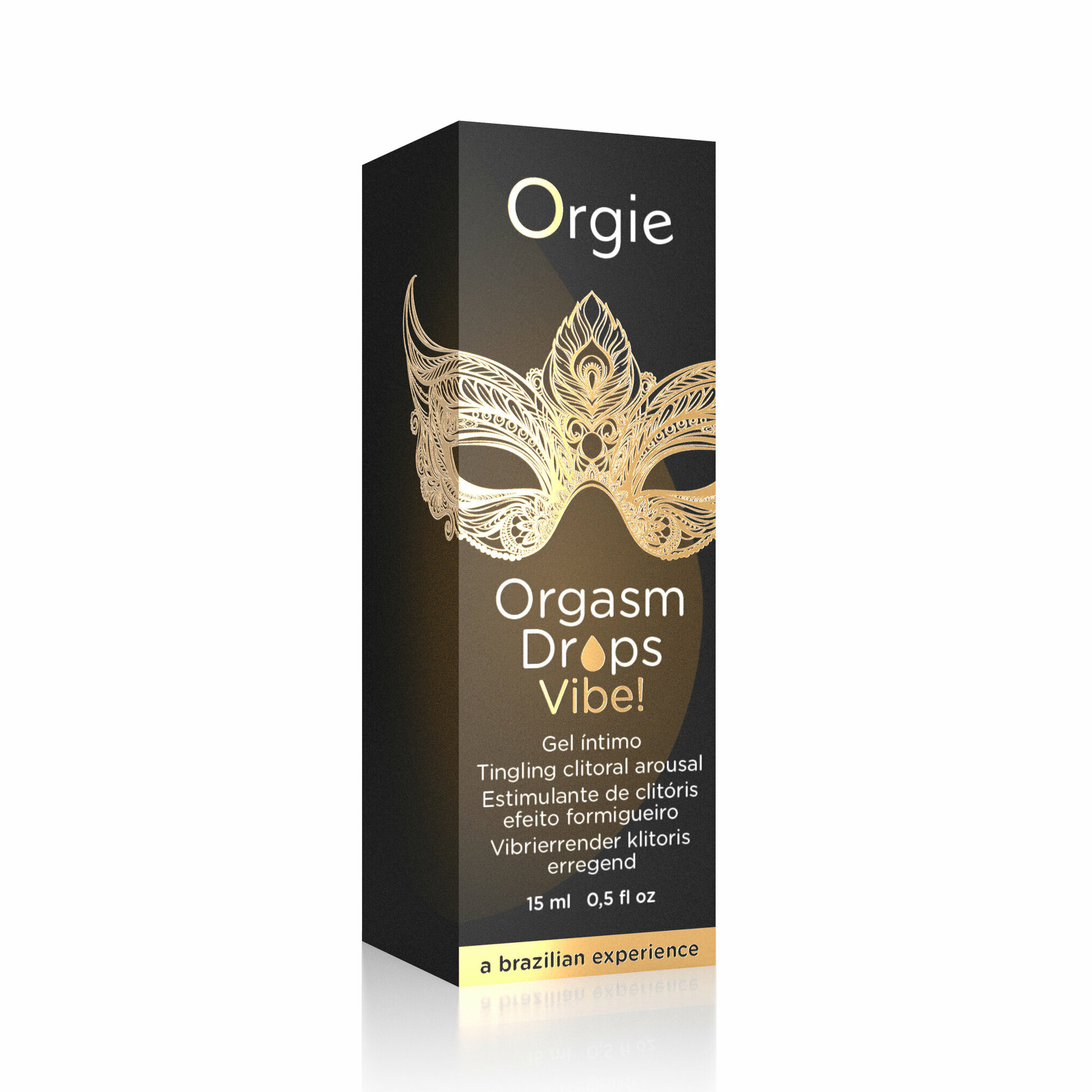 Возбуждающий съедобный гель для клитора Orgie Orgasm Drops Vibe, 15 мл