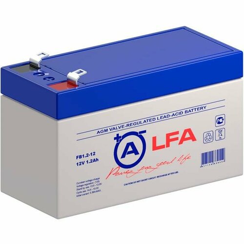 Аккумулятор LFA FB 1.2-12 (12В, 1.2Ач / 12V, 1.2Ah / вывод F1) аккумулятор lfa fb 7 2 12 12в 7 2ач 12v 7 2ah вывод f1