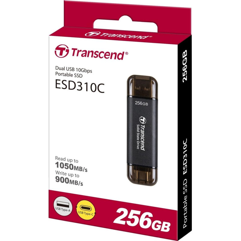 Внешний жесткий диск 256Gb Transcend TS256GESD310C серый USB-C - фото №2