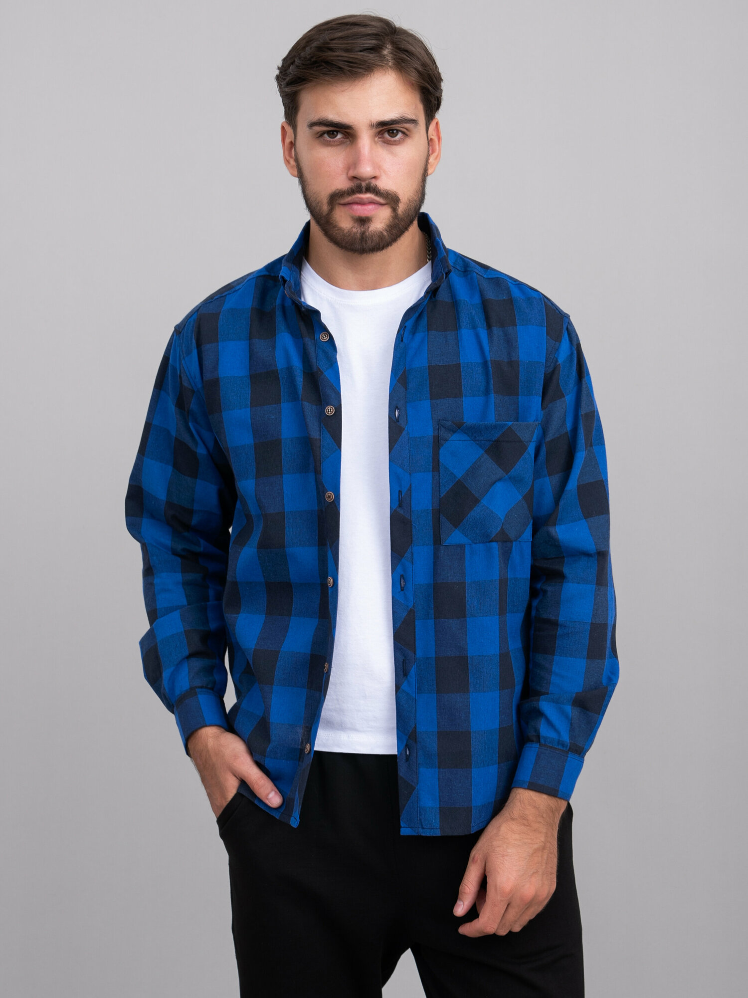 Рубашка синий 