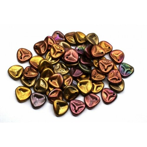 бусины rose petal beads 8мм отверстие 0 5мм цвет 03000 белый 734 020 около 10г около 50шт Бусины Rose Petal beads 8мм, отверстие 0,5мм, цвет 01640 металлик микс, 734-016, около 10г (около 50шт)