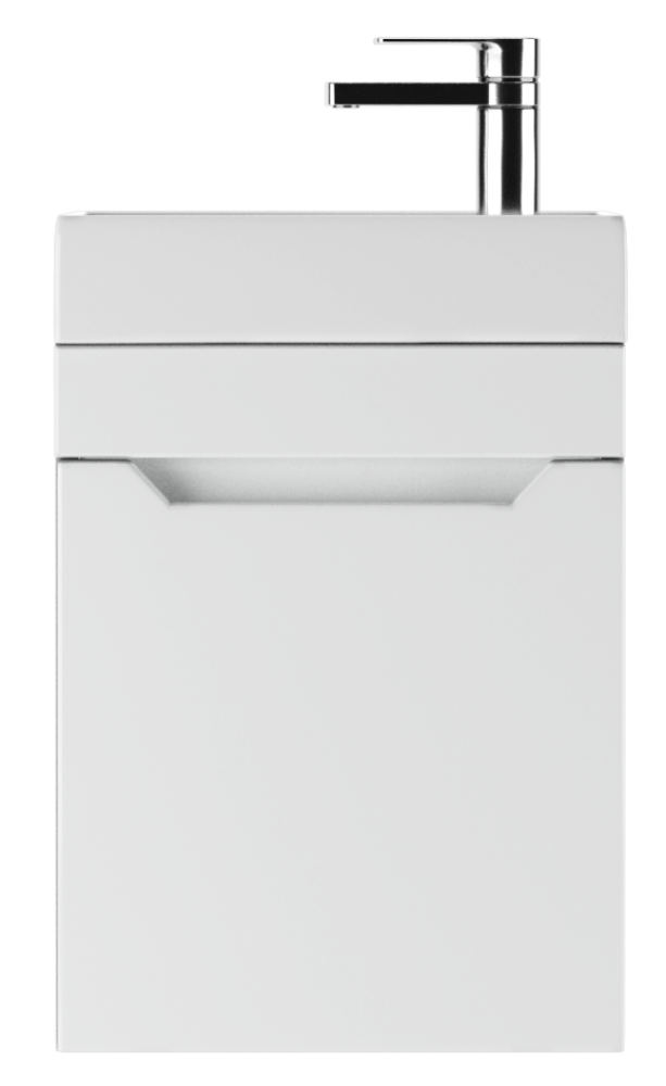 фото Тумба-умывальник Айсберг Мечта подвесная без ящика dm2308t с раковиной Енисей 40