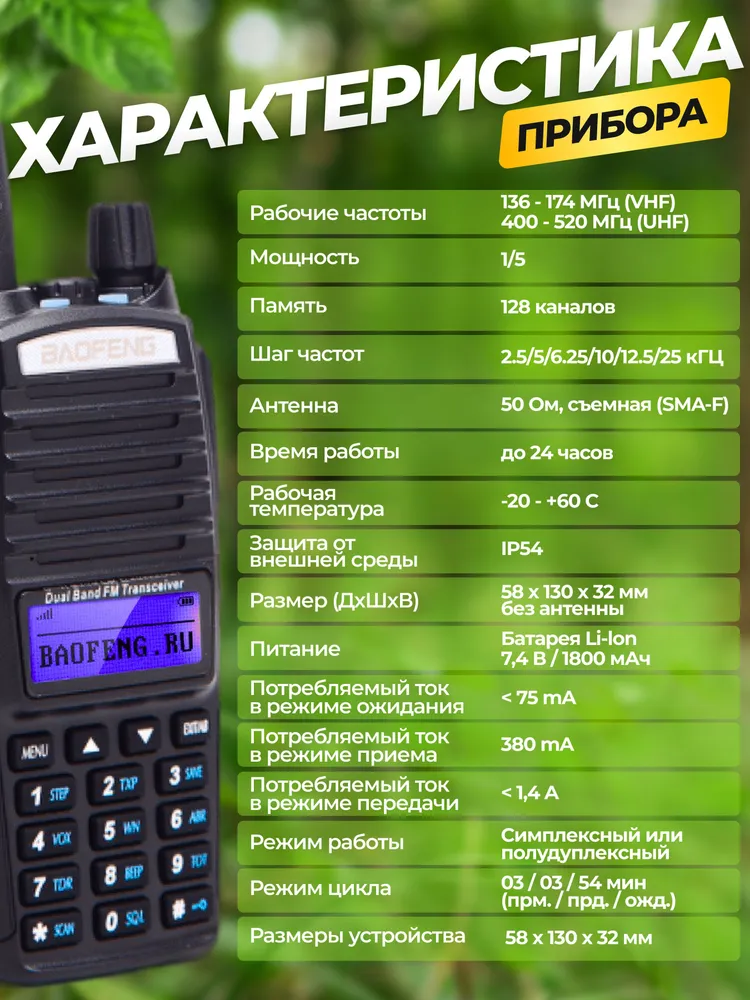 Портативная рация Baofeng UV-82 — фото 15