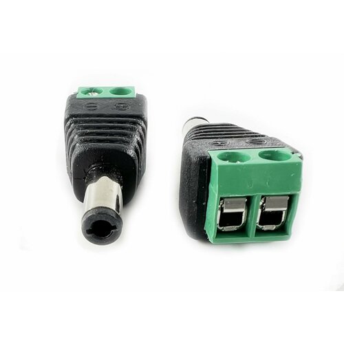 Штекер питания 5.5x2.5x14.0 мм штекер пластик на кабель, винт ( 1 штука)