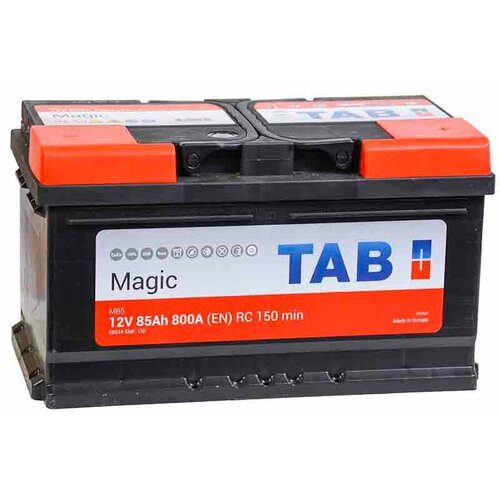 Аккумулятор автомобильный TAB Magic 85 А/ч 800 А обр. пол. низкий Евро авто (315x175x175) 58514