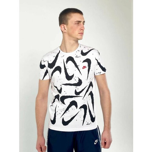 фото Футболка, размер 44, черный, белый sport life el