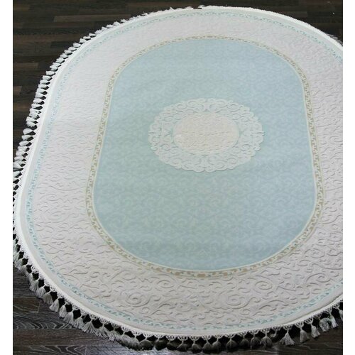 Ковер HUNKAR 07908A BLUE / BLUE Овал 2.93x4 м. ворс 13мм.