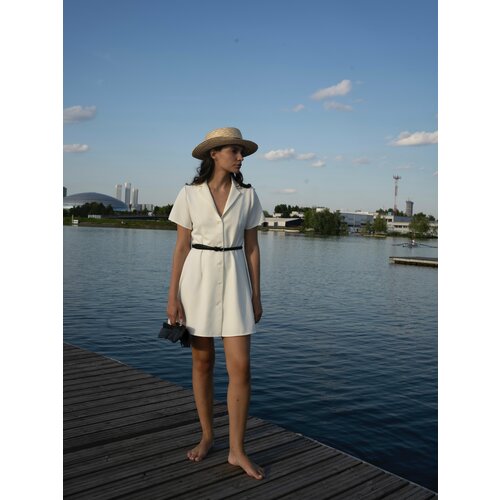 фото Платье onelessness, размер m, бежевый, белый