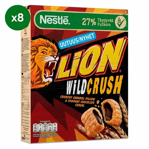 Сухой завтрак Nestle Lion Wild Crush с карамелью и шоколадом (Польша), 360 г (8 шт)