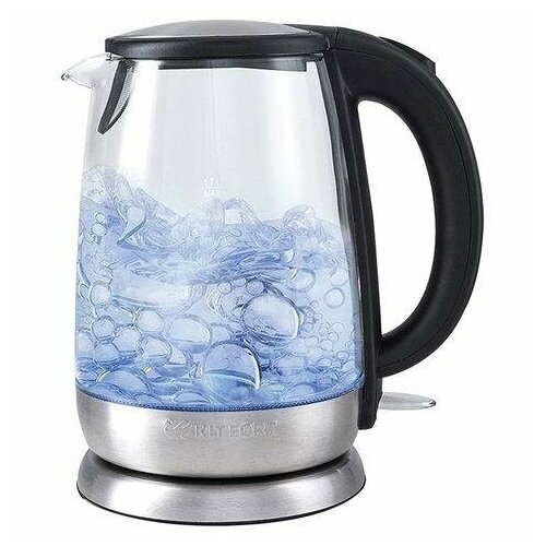 Чайник KITFORT КТ-619 17 л 2200 Вт закрытый нагревательный элемент стекло серебристый KT-619 678400₽