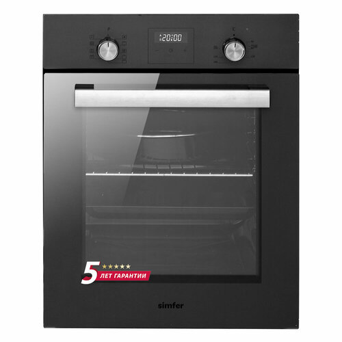 Электрический духовой шкаф Simfer B4EG59070 9 режимов работы гриль таймер турбо-конвекция серое стекло 3242000₽
