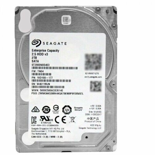 Жесткий диск Seagate 1VD100 2Tb 7200 SATAIII 2,5 HDD жесткий диск seagate st2000nm0051 2tb 7200 sataiii 3 5 hdd