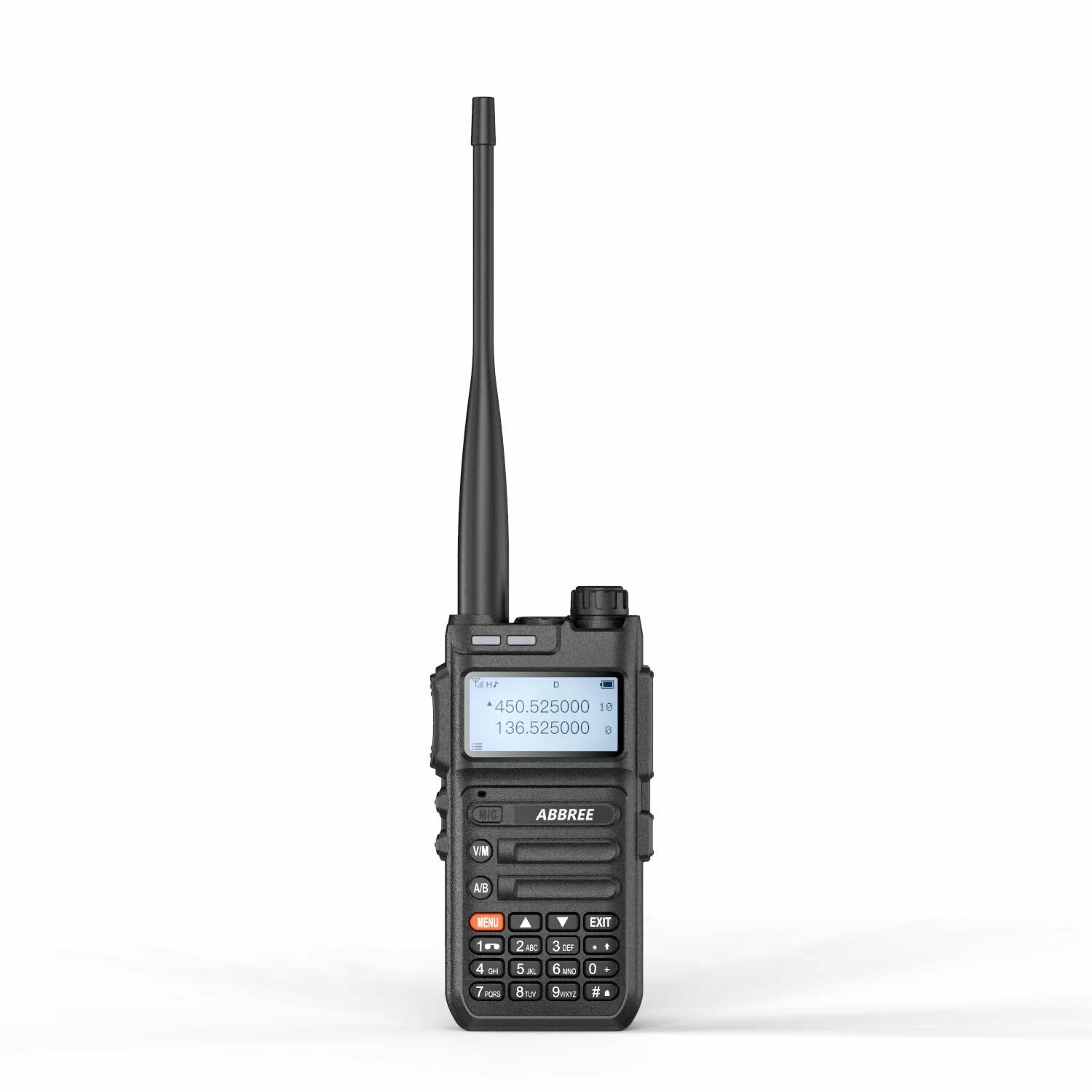 Портативная радиостанция ABBREE AR-F5 8W с функцией захвата частоты / рабочий диапазон 136-520/ (FM-модулем) — фото 5