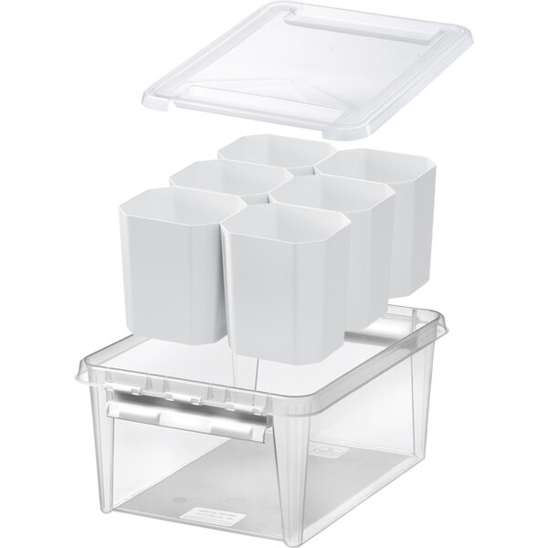 Коробка для хранения 6 отделений ORTHEX SMART STORE HOME ROLLERS BOX 15 3333070 Transparent