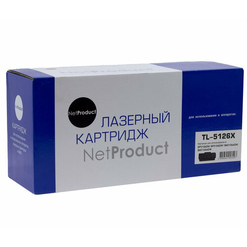 Тонер-картридж NetProduct TL-5126X для Pantum BP5106DN/BP5106DW/BM5106ADN/BM5106ADW, 15К, черный, 15000 страниц pantum картриджи комплектом pantum tl 5126x 3pk tl 5126x черный 3 упаковки 45k