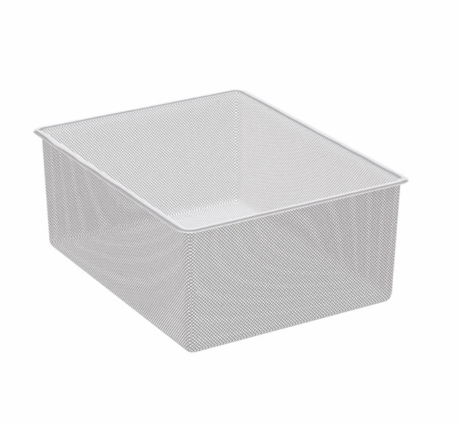 Корзина выдвижная мелкосетчатая металлическая белая 535х410х185 мм Титан-GS