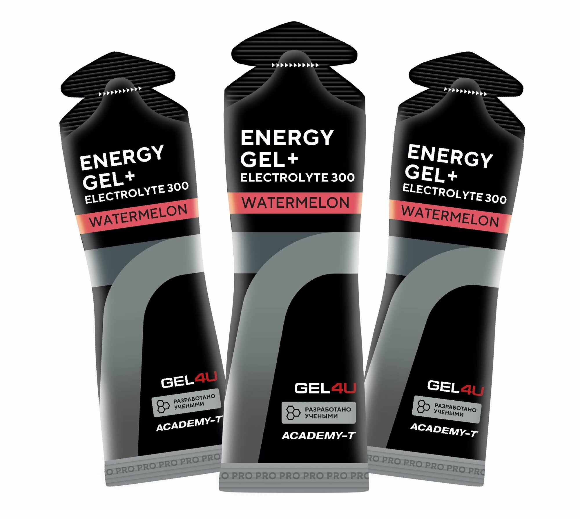 Гель питьевой GEL4U Energy Gel+electrolyte 300 3 x 60 г, Арбуз