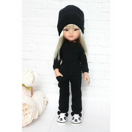 фото Комплект одежды и обуви для кукол paola reina 32 см, черный, белый favoridolls