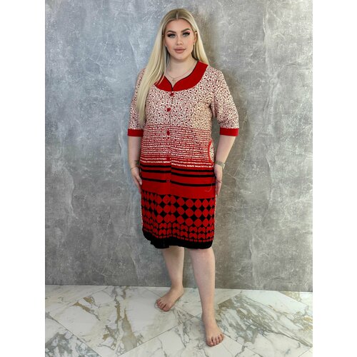 фото Халат , размер 3xl, красный luno