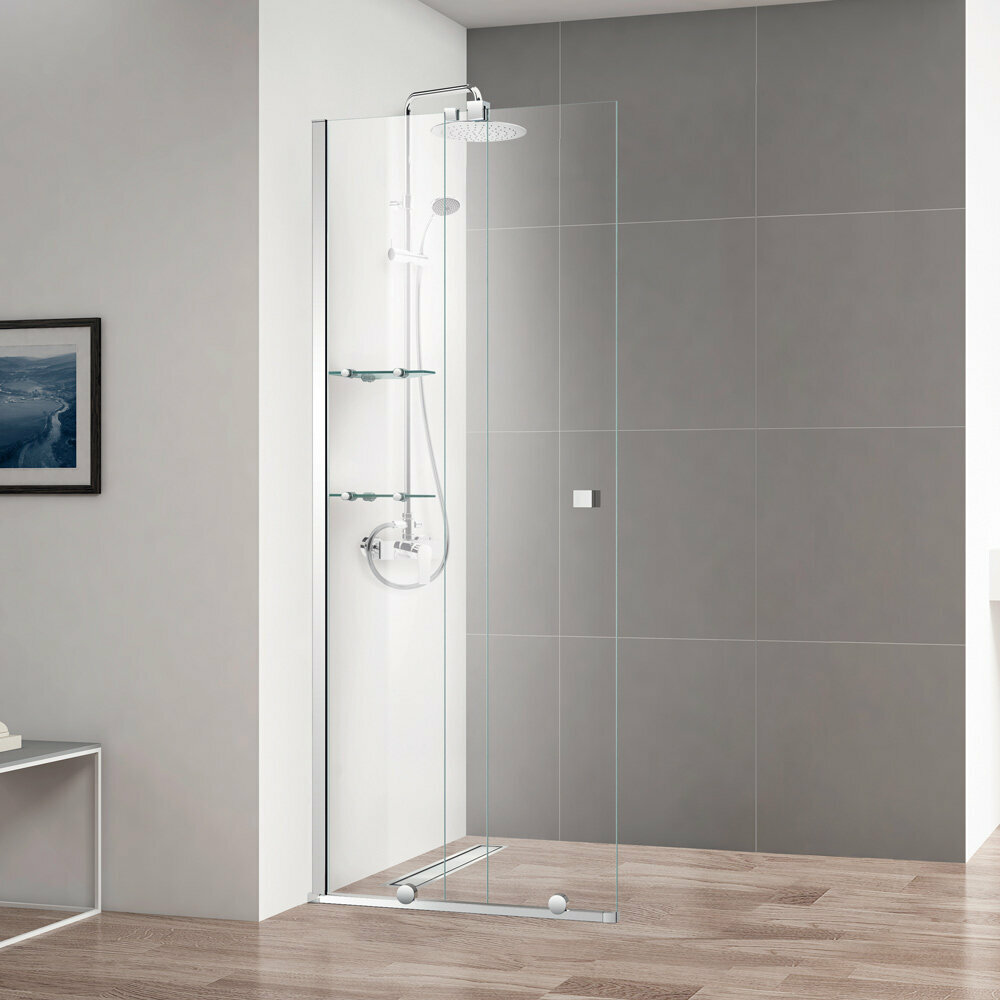 фото Душевая перегородка CEZARES STREAM-BF-1-90-C-Cr