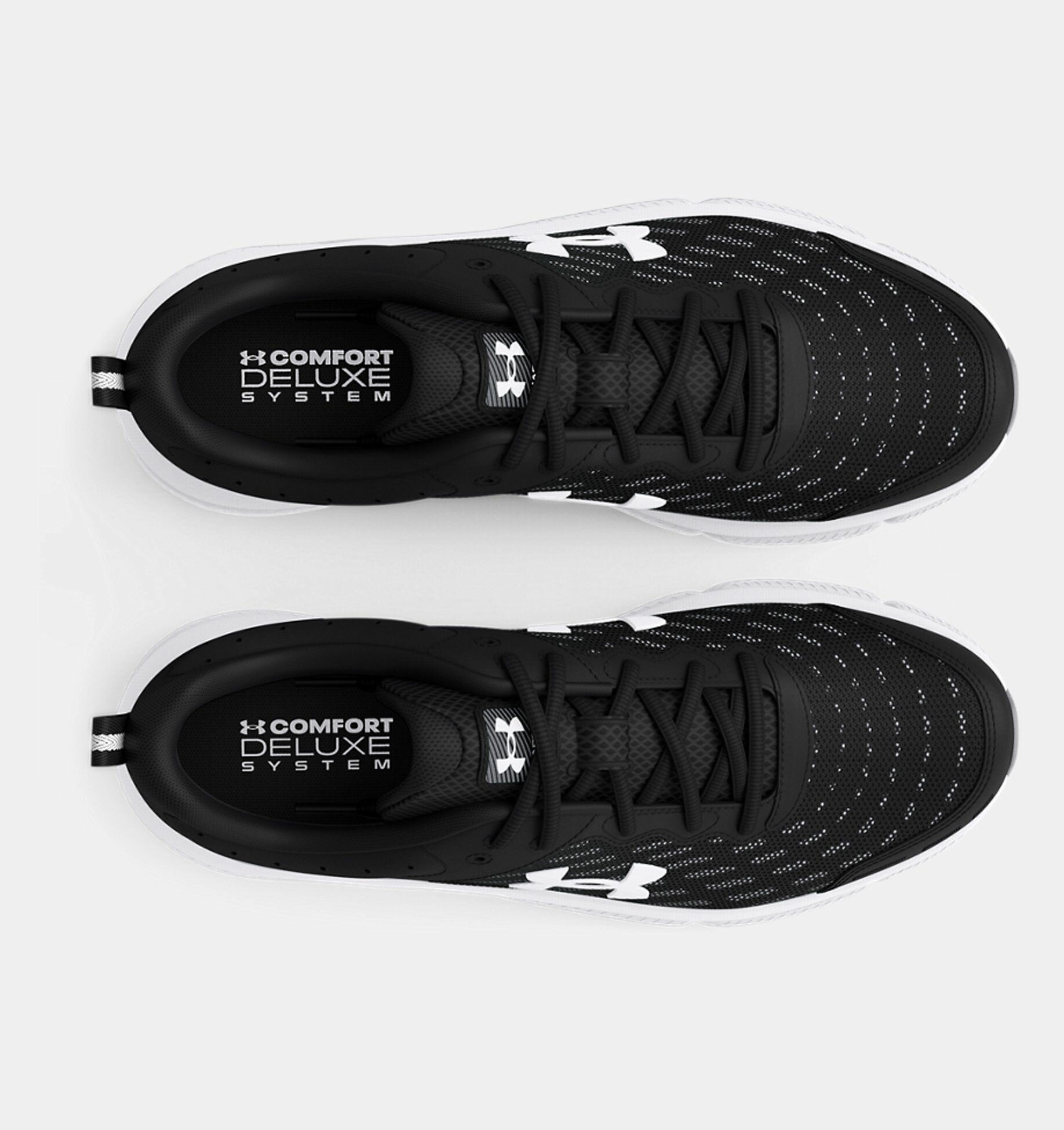 Кроссовки Under Armour Charged Assert 10, полнота F (EU)/ на среднюю стопу, размер 7,5 US, черный, белый — фото 1