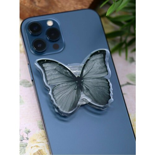 Попсокет держатель для телефона Black butterfly