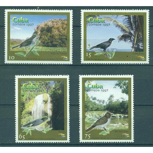 Почтовые марки Куба 1997г. Туризм Птицы, Водопады, Туризм MNH