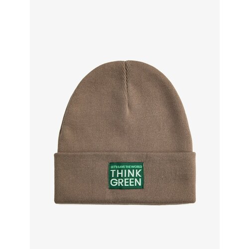 фото Шапка бини koton, размер t, бежевый