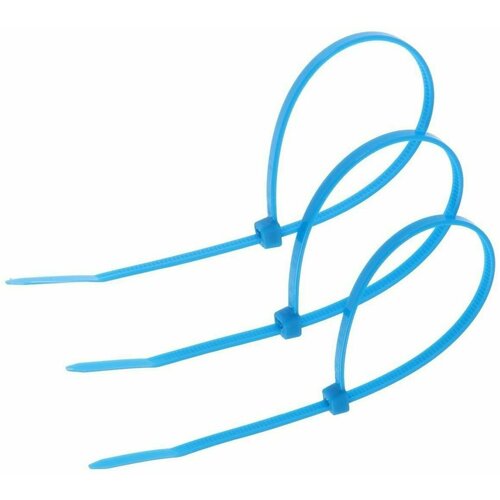 Хомут нейлоновый пластик для стяжки 36х200 мм синий в уп 100 шт 292₽