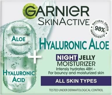 Garnier Skin Active ночной крем Hyaluronic Aloe Night Jelly увлажняющий 48 Н 50 мл (из Финляндии )