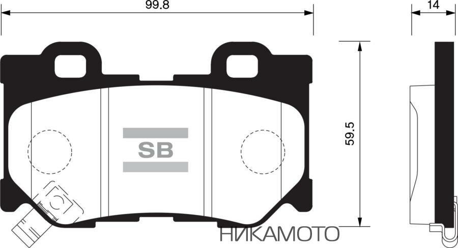 SANGSIN BRAKE SP1472 Колодки тормозные INFINITI FX35/37/50 08-/GS35/37/25 06- задние