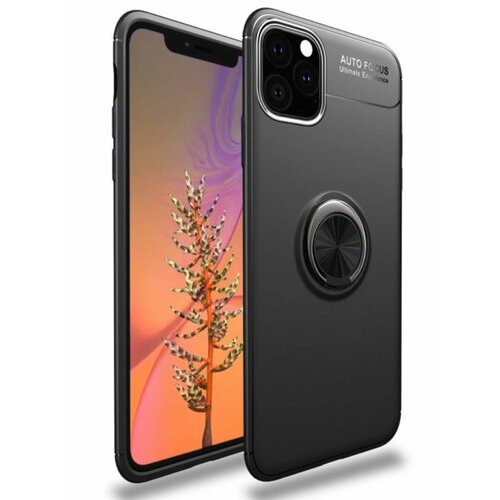 Brodef Revolve Силиконовый чехол с кольцом для iPhone 11 Pro Max Черный brodef revolve силиконовый чехол с кольцом для samsung galaxy a72 черный